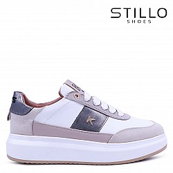 Италиански сникърси в бежово и бяло – 48700 — Stillo-bg.com Италиански сникърси в бежово и бяло – 48700