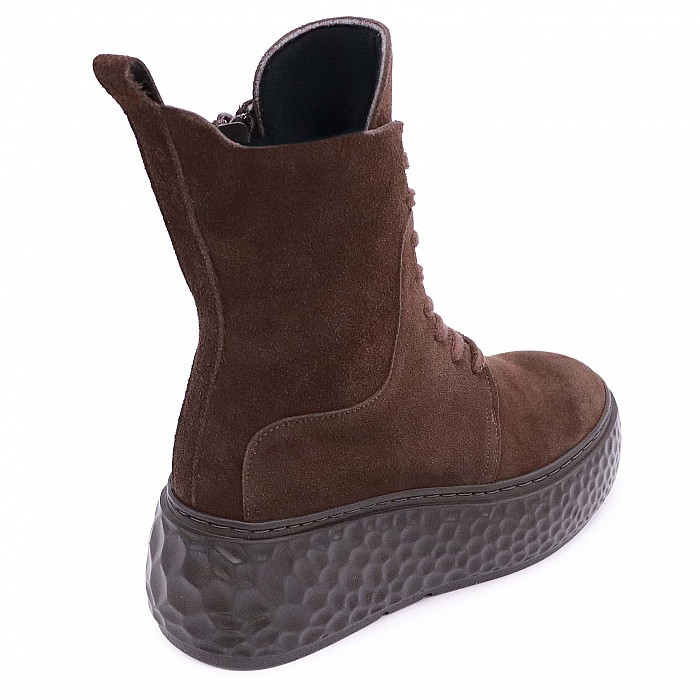 Дамски боти от естествен велур на платформа – 51313